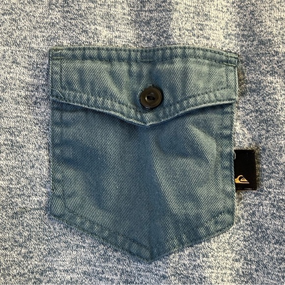 Quicksilver Men's Shirt S Blue Vintage Crewneck Long Sleeve - Picture 3 of 12